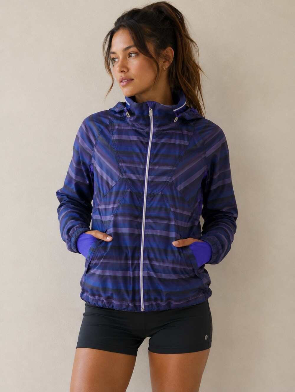 Lululemon Athletica Run Hustle Purple and Blue Jacket Size 6